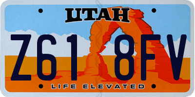 UT license plate Z618FV