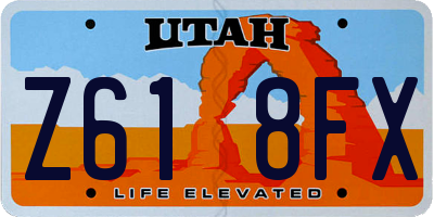 UT license plate Z618FX