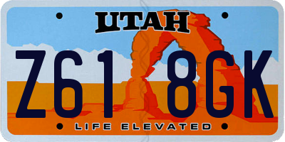 UT license plate Z618GK