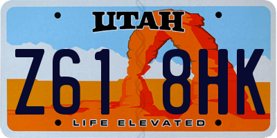 UT license plate Z618HK