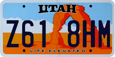 UT license plate Z618HM