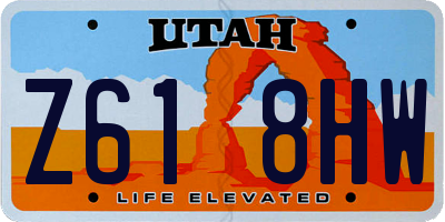 UT license plate Z618HW