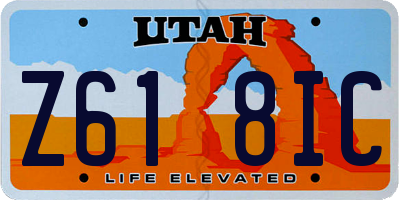 UT license plate Z618IC