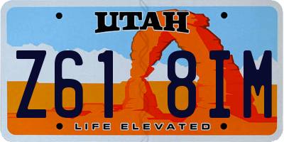 UT license plate Z618IM