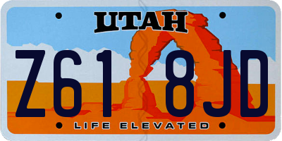 UT license plate Z618JD