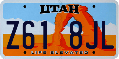 UT license plate Z618JL