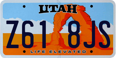UT license plate Z618JS