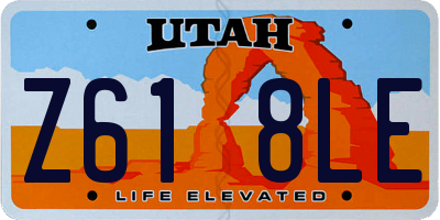 UT license plate Z618LE