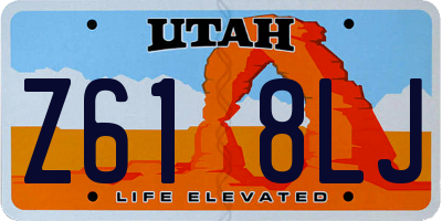 UT license plate Z618LJ