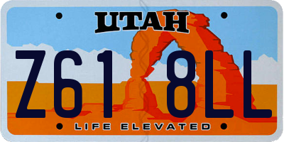 UT license plate Z618LL