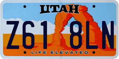 UT license plate Z618LN