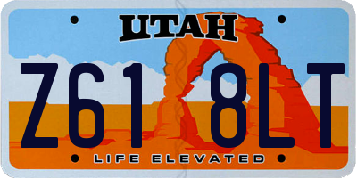 UT license plate Z618LT