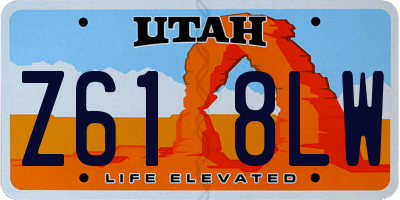 UT license plate Z618LW