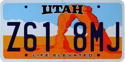 UT license plate Z618MJ