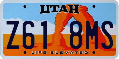 UT license plate Z618MS