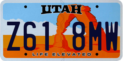 UT license plate Z618MW