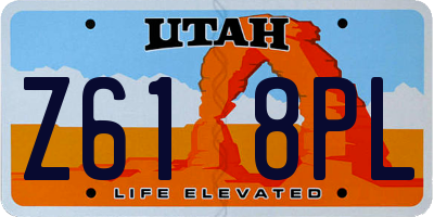 UT license plate Z618PL