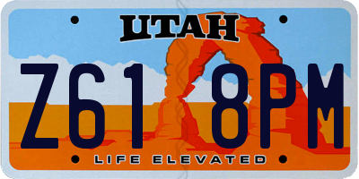 UT license plate Z618PM