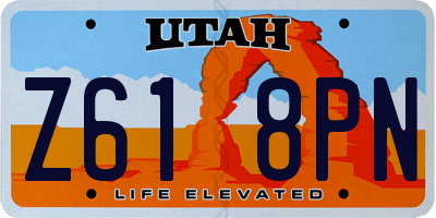 UT license plate Z618PN