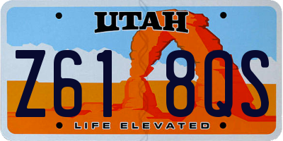 UT license plate Z618QS