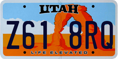 UT license plate Z618RQ