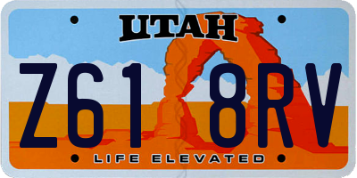 UT license plate Z618RV
