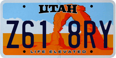 UT license plate Z618RY