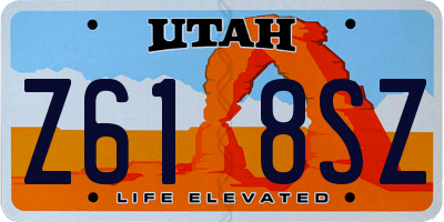 UT license plate Z618SZ
