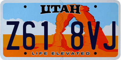 UT license plate Z618VJ