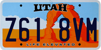 UT license plate Z618VM