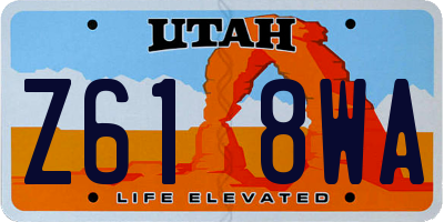 UT license plate Z618WA