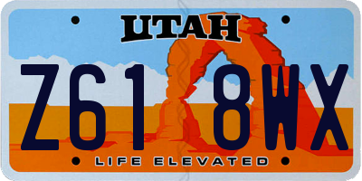 UT license plate Z618WX