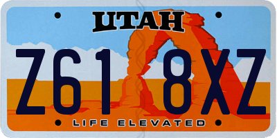 UT license plate Z618XZ