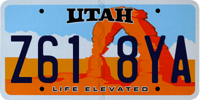 UT license plate Z618YA