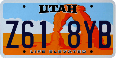 UT license plate Z618YB