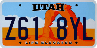 UT license plate Z618YL