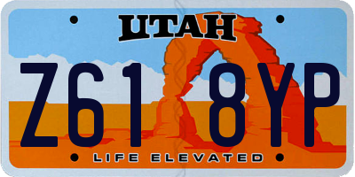 UT license plate Z618YP