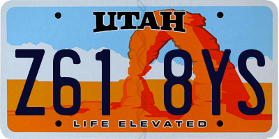 UT license plate Z618YS
