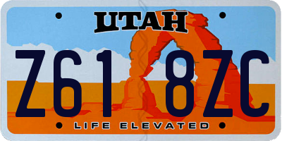 UT license plate Z618ZC