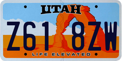 UT license plate Z618ZW