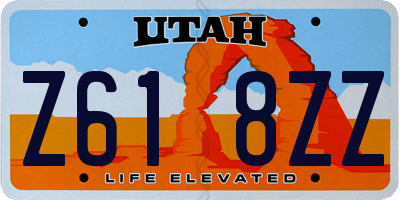 UT license plate Z618ZZ