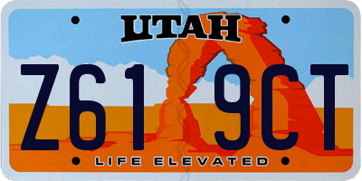 UT license plate Z619CT