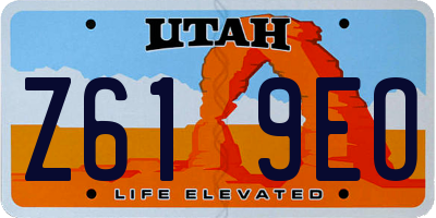 UT license plate Z619EO