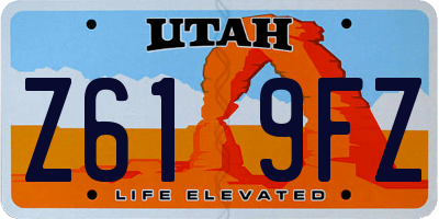 UT license plate Z619FZ