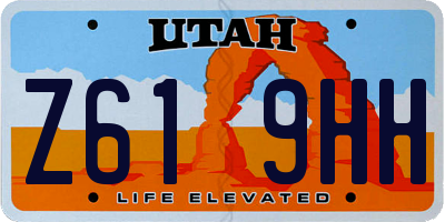 UT license plate Z619HH