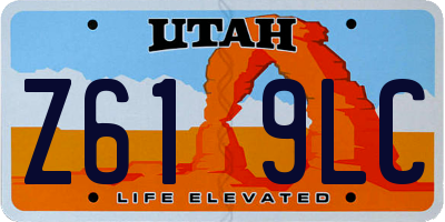 UT license plate Z619LC