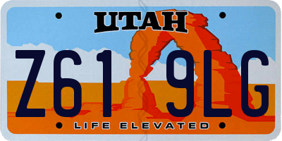 UT license plate Z619LG
