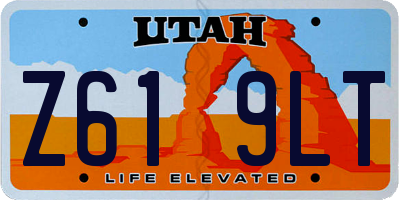 UT license plate Z619LT
