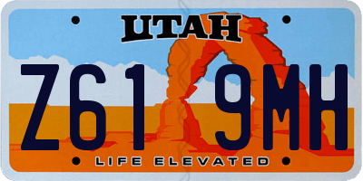 UT license plate Z619MH