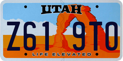 UT license plate Z619TO